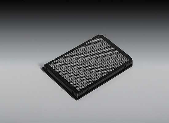 384孔板，透明，板框黑，單切口